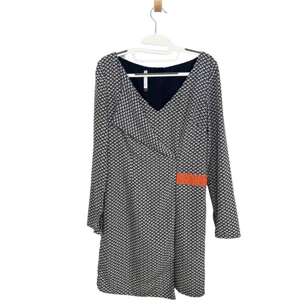 SACHIN + BABI Lock Print Faux Wrap Dress Size 8